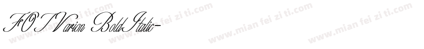 FOTVarion BoldItalic字体转换